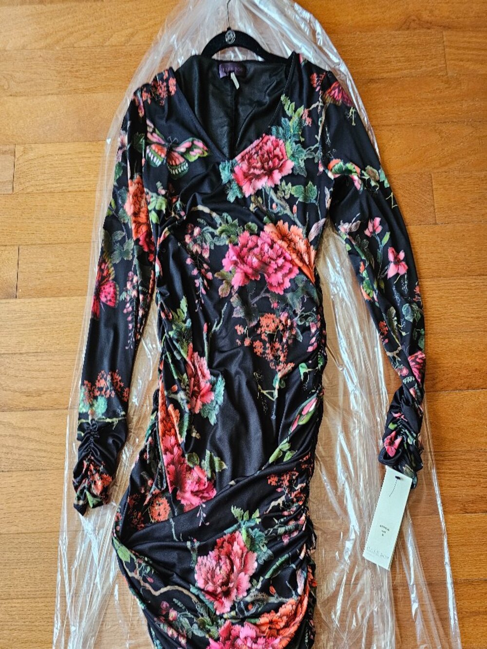 NEW. HALE BOB SHIRRED DRESS